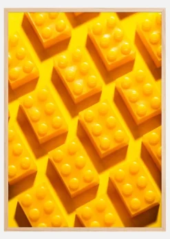 Yellow lego Plakat (21x29.7 cm (A4))