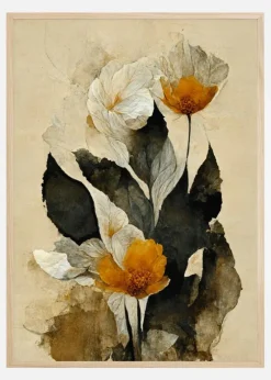 Yellow Paper Flowers Plakat (21x29.7 cm (A4))