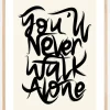 YNWA Text ll Plakat (21x29.7 cm (A4))