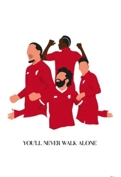 You Will Never Walk Alone-Liverpool Players Plakat (21x29.7 cm (A4))